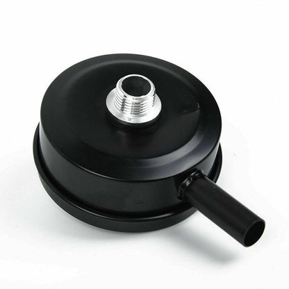 2 Pcs Compressor Male Threaded 20Mm Air Intake Silencer Filter Black Metal Shell