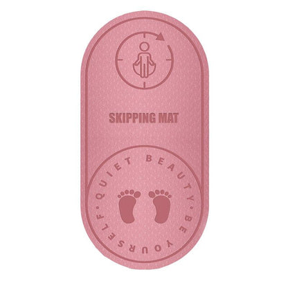Jump Rope Mat Soundproof Shock Absorbing Mat for Indoor Fitness Yoga Floor Use - Grey