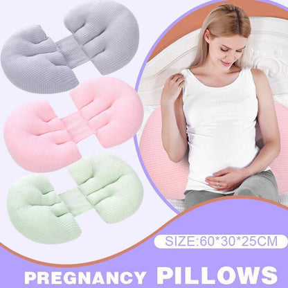 Adjustable Maternity Nursing Pillow Support Cushion for Pregnancy Sleep - Green