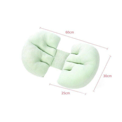 Adjustable Maternity Nursing Pillow Support Cushion for Pregnancy Sleep - Green