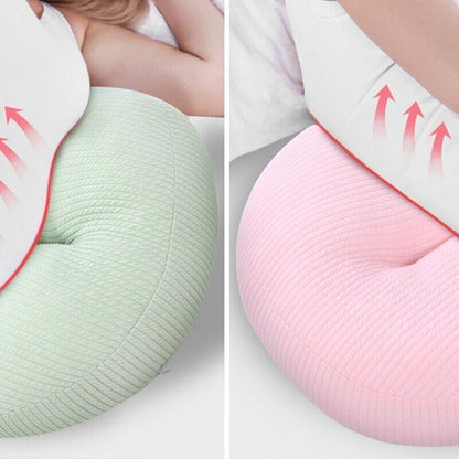 Adjustable Maternity Nursing Pillow Support Cushion for Pregnancy Sleep - Green