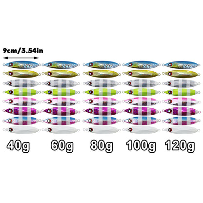 Fishing Lure Bait Set 8pcs Conical Boat Tackle Artificial Hard Bait Accessories - 80g