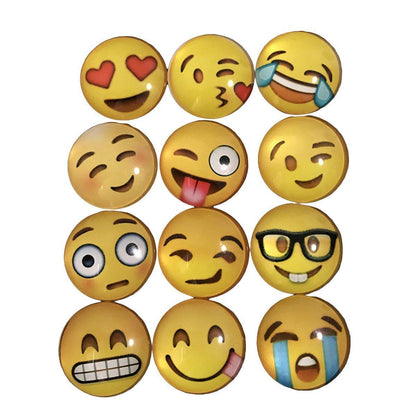 12pcs Cartoon Emoji Fridge Magnets Decorative Kitchen Refrigerator Magnets Set