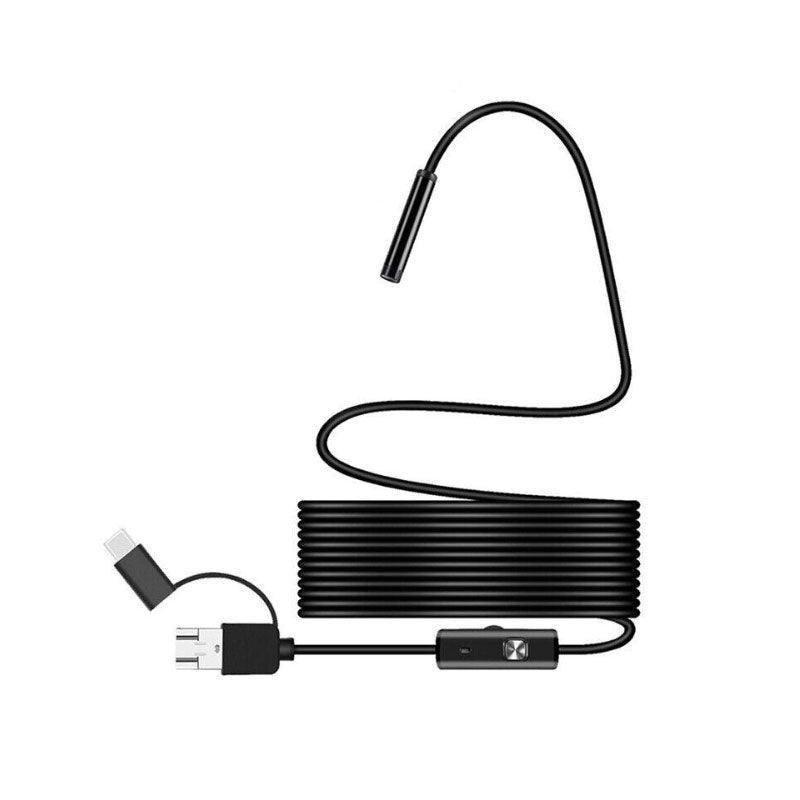 Waterproof Hd Endoscope Usb Type-C Borescope Inspection Snake Camera For Android - 5M