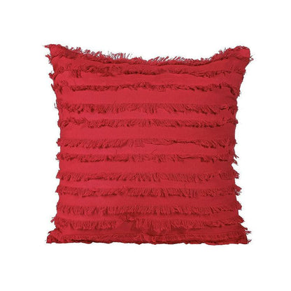 Boho Tassel Fringe Striped Cushion Cover Soft Home Decor Sofa Throw Pillow Case - Green