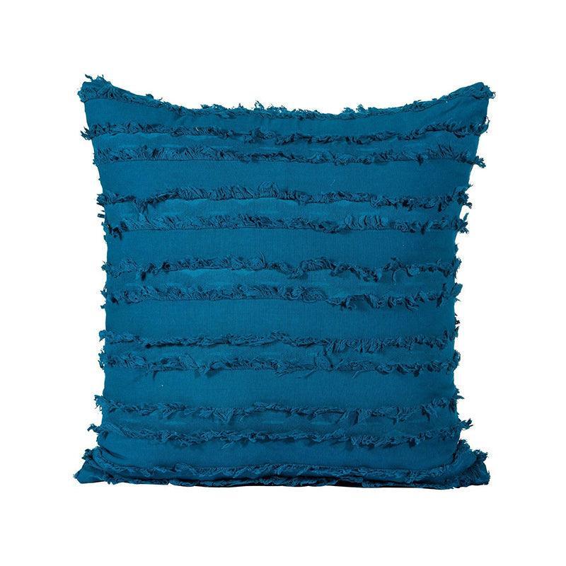Boho Tassel Fringe Striped Cushion Cover Soft Home Decor Sofa Throw Pillow Case - Red