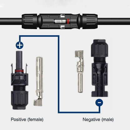 5-20 Pairs PV Connectors Solar Panel 30A Line Plug Socket Male Female IP67 - 5 Pairs
