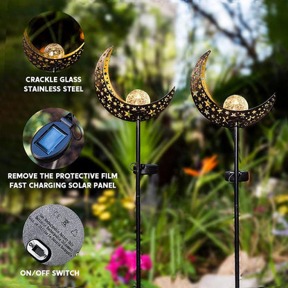 Solar Lights LED Garden Decor Outdoor Path Lights Lawn Light Lantern Lamp - 1X Flame