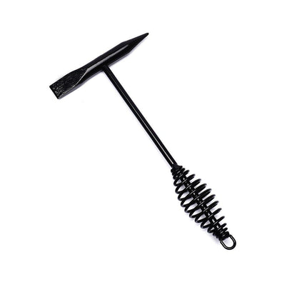 Welding Chipping Hammer Spring Handle Hold Heart Cleaning Harden DIY Metal Black - 250g