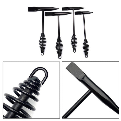 Welding Chipping Hammer Spring Handle Hold Heart Cleaning Harden DIY Metal Black - 500g