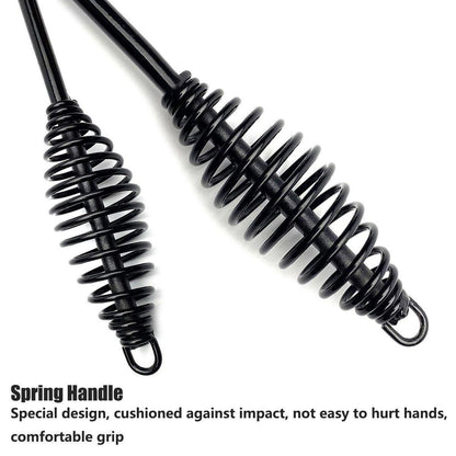 Welding Chipping Hammer Spring Handle Hold Heart Cleaning Harden DIY Metal Black - 670g