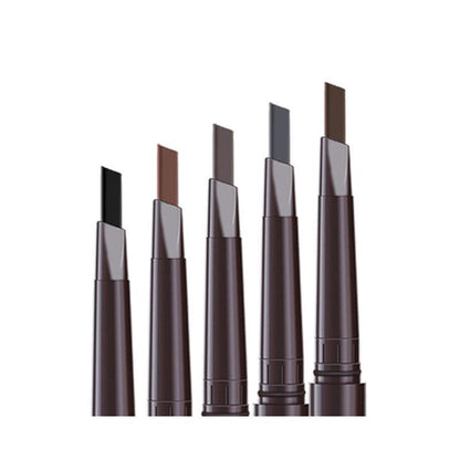 Eyebrow Pencil Dual-Ended Waterproof Retractable Slant Eye Makeup Cosmetic Tool - Black