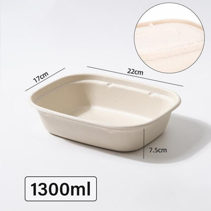 100X Food Preparation Burger Storages Cake Packaging Box Lunch Boxes - 1300ml-Primary