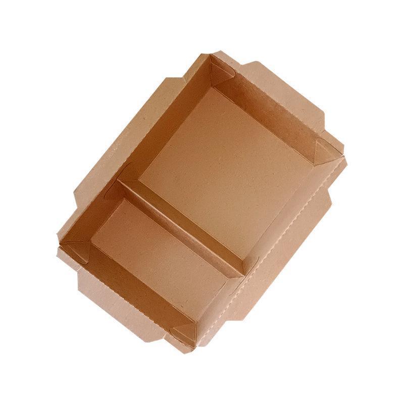 200 x Brown Bento Salad Pasta Rice Kraft Paper Lunch Box Takeaway Food Container - 1200ml+PET lid