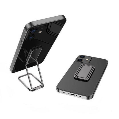 Portable Multifunctional Folding Metal Mobile Phone Holder Bracket Desktop Stand - Silver