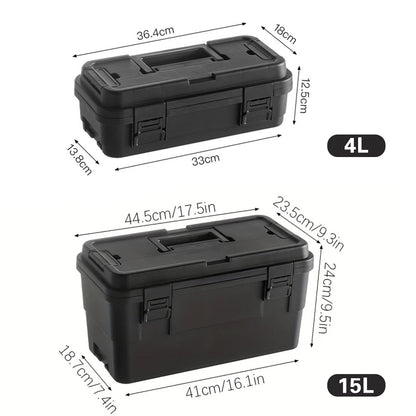 Multi Function Toolbox Household Car Storage Organizer Outdoor Hardware Case - 4L