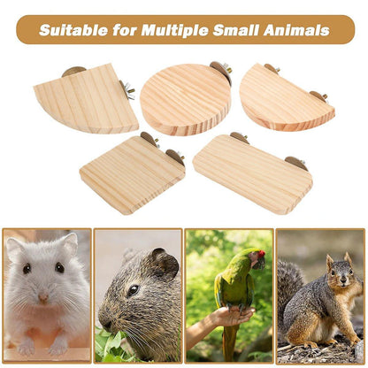 Hamster Parrot Play Stand Jump Platform Squirrel Cage Accessories Gear Pet Toy - A2111 (15*7.5*1.5cm)