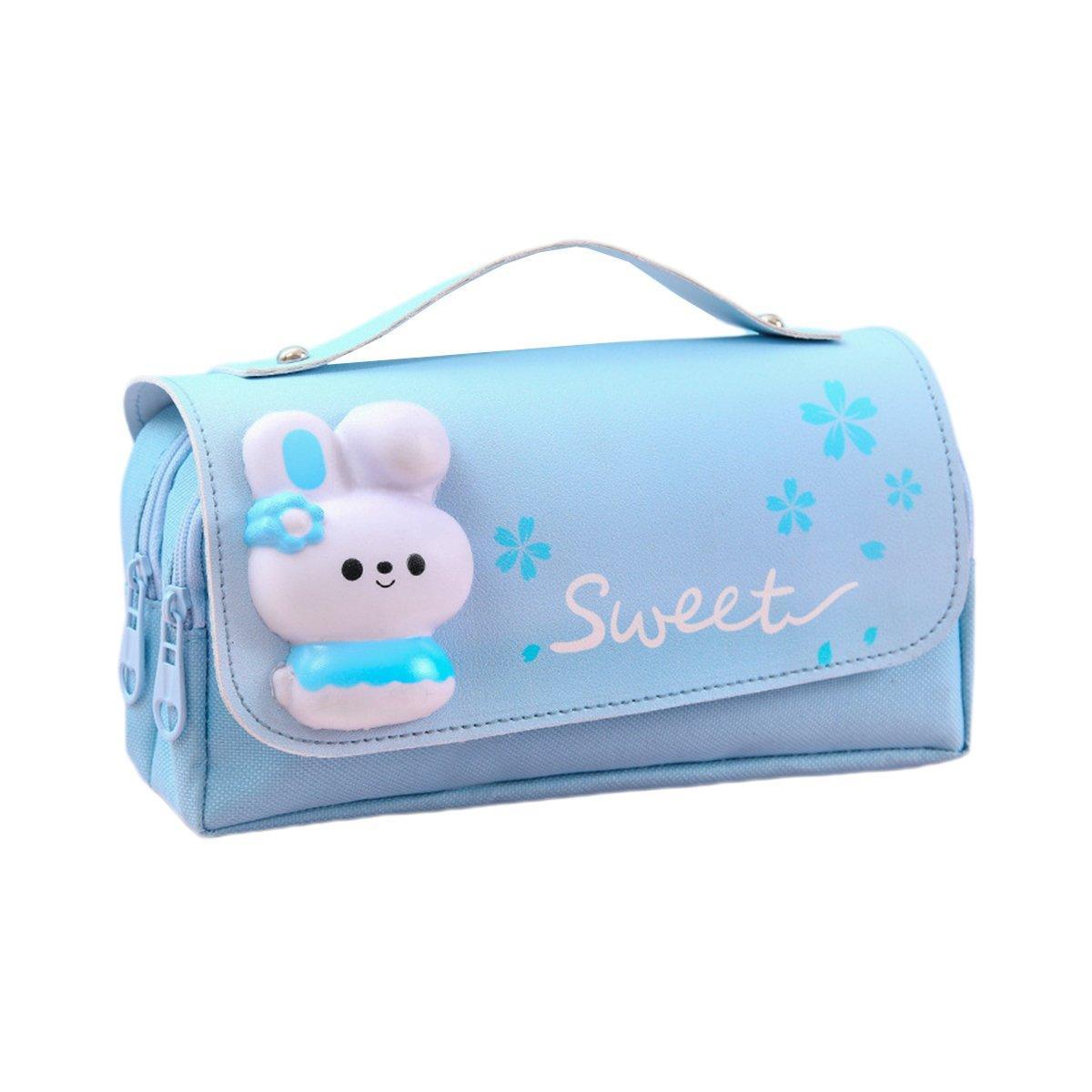 Functional Pencil Case Stationery Bag Pen Holder Storage Organizer for School - 01