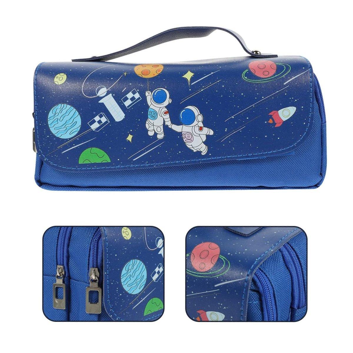 Functional Pencil Case Stationery Bag Pen Holder Storage Organizer for School - 05