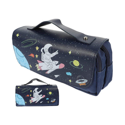 Functional Pencil Case Stationery Bag Pen Holder Storage Organizer for School - 06
