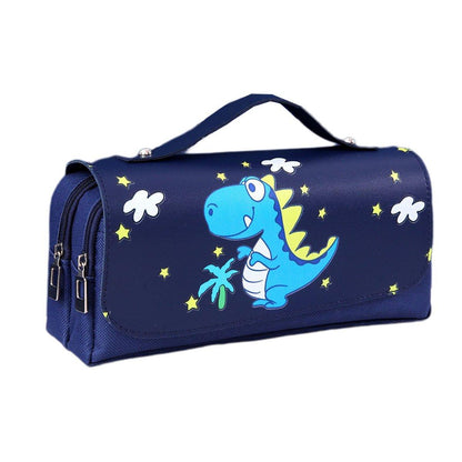 Functional Pencil Case Stationery Bag Pen Holder Storage Organizer for School - 06