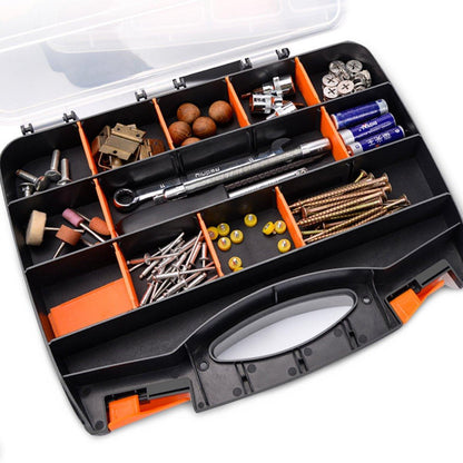 Clear Plastic Storage Box Multi Compartment Organizer for Small Parts Beads - F-156