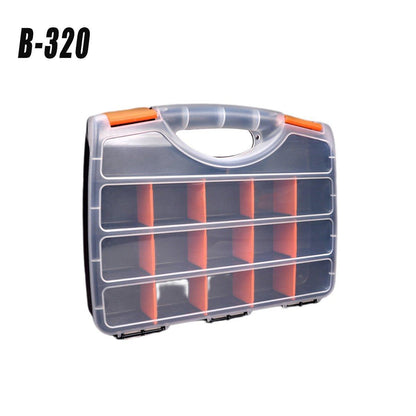 Clear Plastic Storage Box Multi Compartment Organizer for Small Parts Beads - F-156