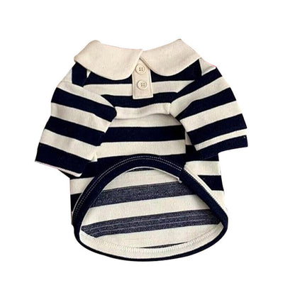 Short Sleeve Summer Striped Pet Tee Round Neck Comfortable Shirt for Dogs Cats - XXL
