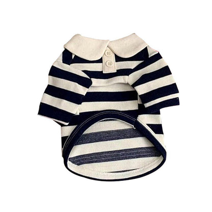 Short Sleeve Summer Striped Pet Tee Round Neck Comfortable Shirt for Dogs Cats - XXL