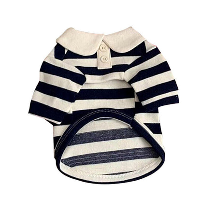 Short Sleeve Summer Striped Pet Tee Round Neck Comfortable Shirt for Dogs Cats - XXL