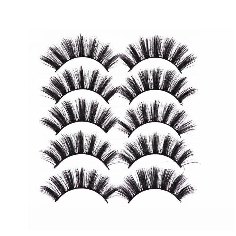5 Pairs 3D Thick Mink Fake False Eyelashes Natural Long Wispy Makeup Lashes Au - 3D-47