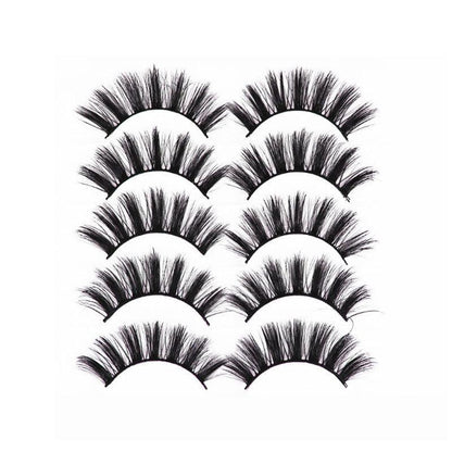 5 Pairs 3D Thick Mink Fake False Eyelashes Natural Long Wispy Makeup Lashes Au - 3D-47