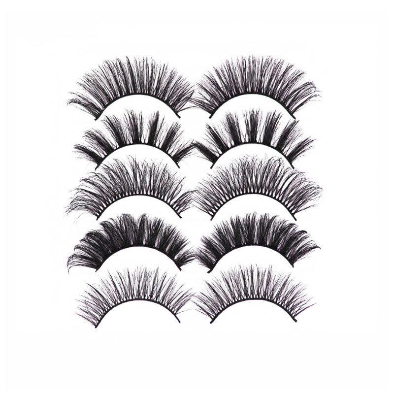 5 Pairs 3D Thick Mink Fake False Eyelashes Natural Long Wispy Makeup Lashes Au - 3D-48
