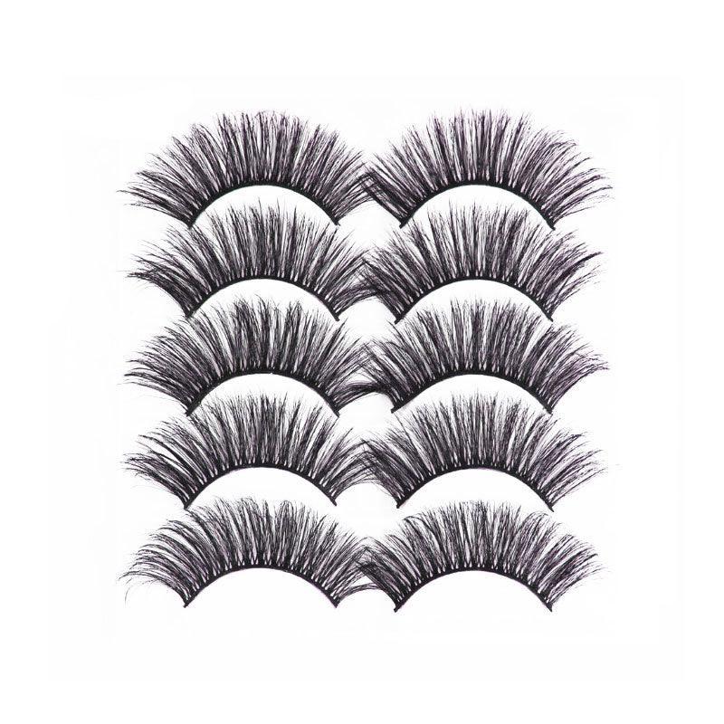 5 Pairs 3D Thick Mink Fake False Eyelashes Natural Long Wispy Makeup Lashes Au - 3D-51