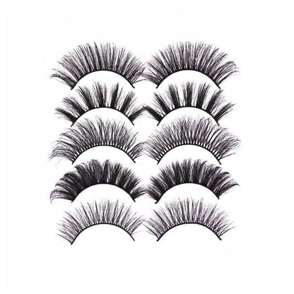5 Pairs 3D Thick Mink Fake False Eyelashes Natural Long Wispy Makeup Lashes Au - 3D-51