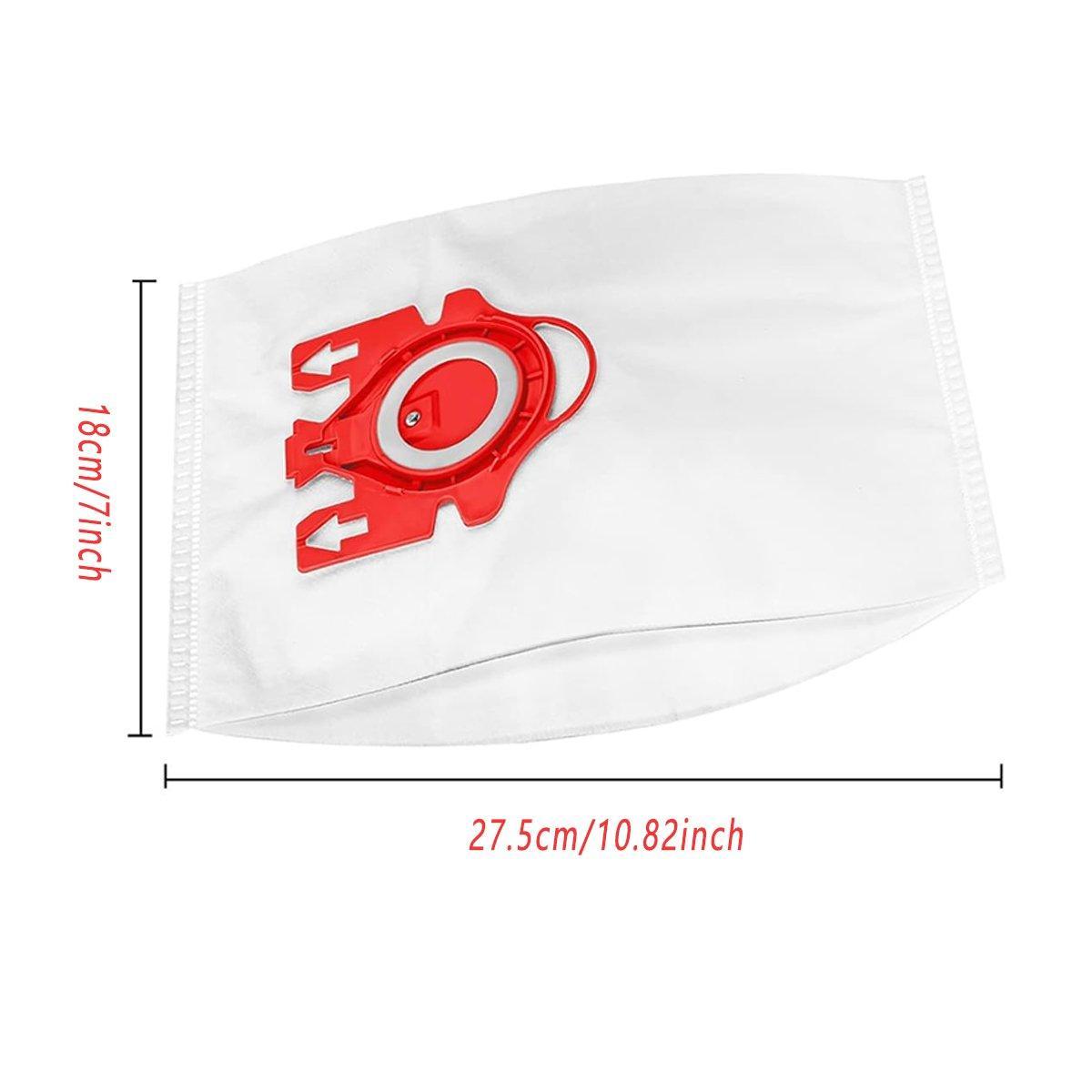 12x Vacuum Cleaner Bags for Miele 3D GN Complete C2 C3 S2 S5 S8 S5211 Models - Red