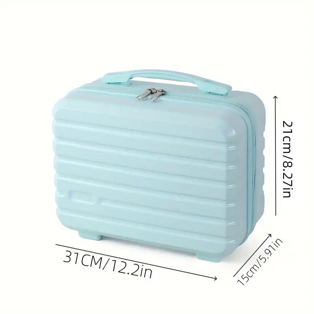 Portable 14 Inch Suitcase Mini Small Travel Storage Hand Gift Box - Blue