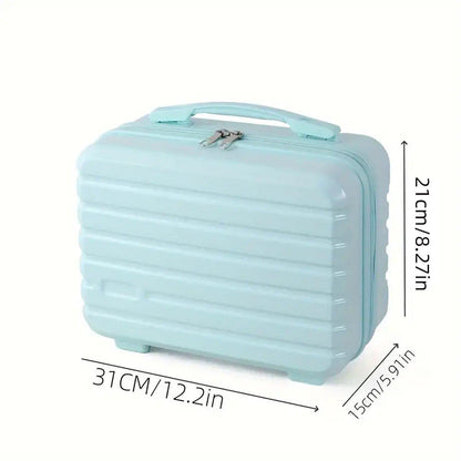 Portable 14 Inch Suitcase Mini Small Travel Storage Hand Gift Box - White
