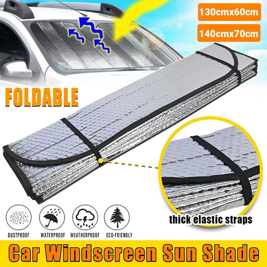 Car Windscreen Sun Shade Heat Reflective Windshield Front Rear Window Uv Block - 140*70