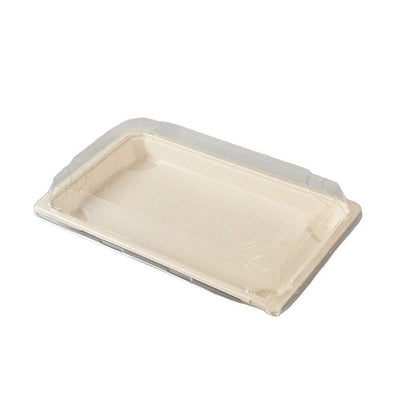 50pcs Eco-Friendly Sushi Box Rectangular Biodegradable Lunch Packaging Plate - 16 cm x 9 cm x 4.5 cm