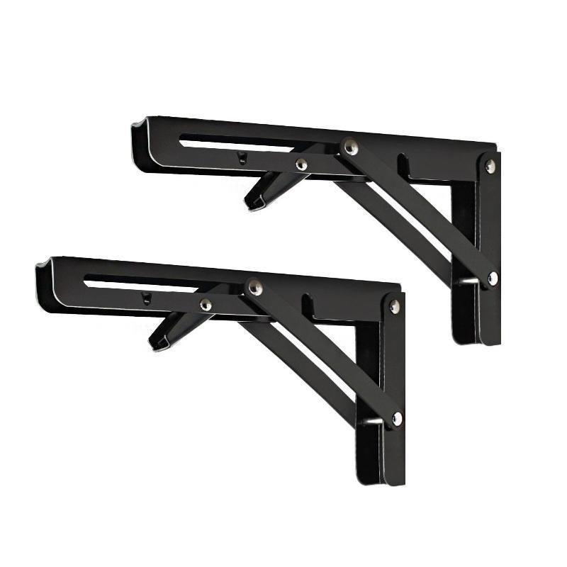 Traderight Table Bracket Folding Stainless Steel 150KG Wall Shelf Bench 2PCS - White 20in