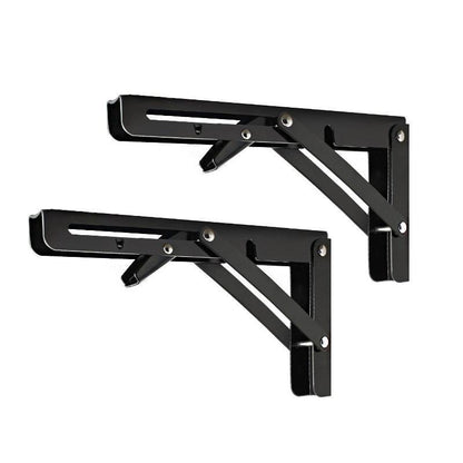 Traderight Table Bracket Folding Stainless Steel 150KG Wall Shelf Bench 2PCS - White 20in
