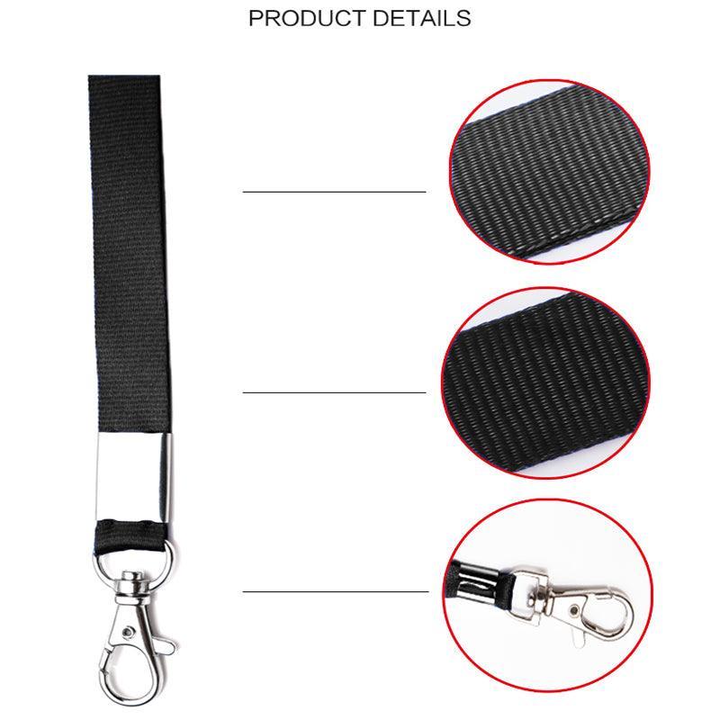 Neck Strap with Clip for ID Badge Name Tag Card Holder Lanyard - Rose Red