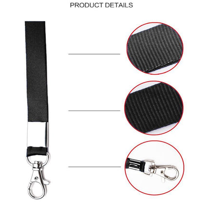 Neck Strap with Clip for ID Badge Name Tag Card Holder Lanyard - Rose Red