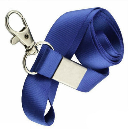 Neck Strap with Clip for ID Badge Name Tag Card Holder Lanyard - Silver Grey