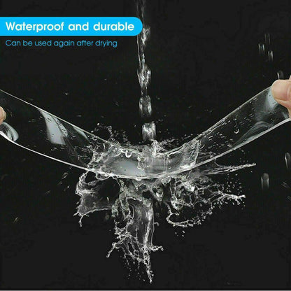 Double Sided Nano Tape Transparent Reusable Adhesive Gel Grip for Home Office - 5cm*2m*1mm (1 Unit)
