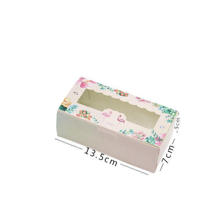 50PCS Set of 2 Premium Cake Packaging Boxes Clear Window Food Grade Cardboard - Circus-50pcs