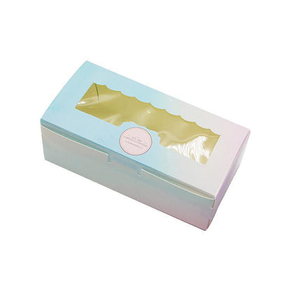 50PCS Set of 2 Premium Cake Packaging Boxes Clear Window Food Grade Cardboard - Circus-50pcs