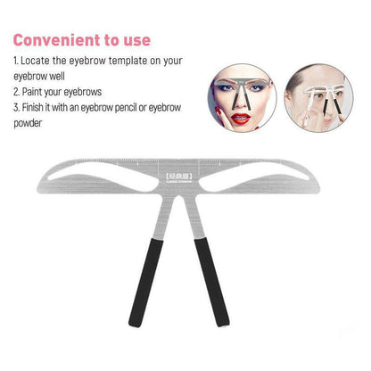 Brow Stencil Shaper Tattoo Eyebrow Kit Ruler 3D Balance Template Makeup Tool Au - #3 Standard Eyebrow
