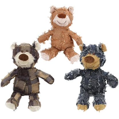 Puppy Squeaky Plush Toy Small Dog Chew Soft Bear Pet Companion - Brown-28cm
